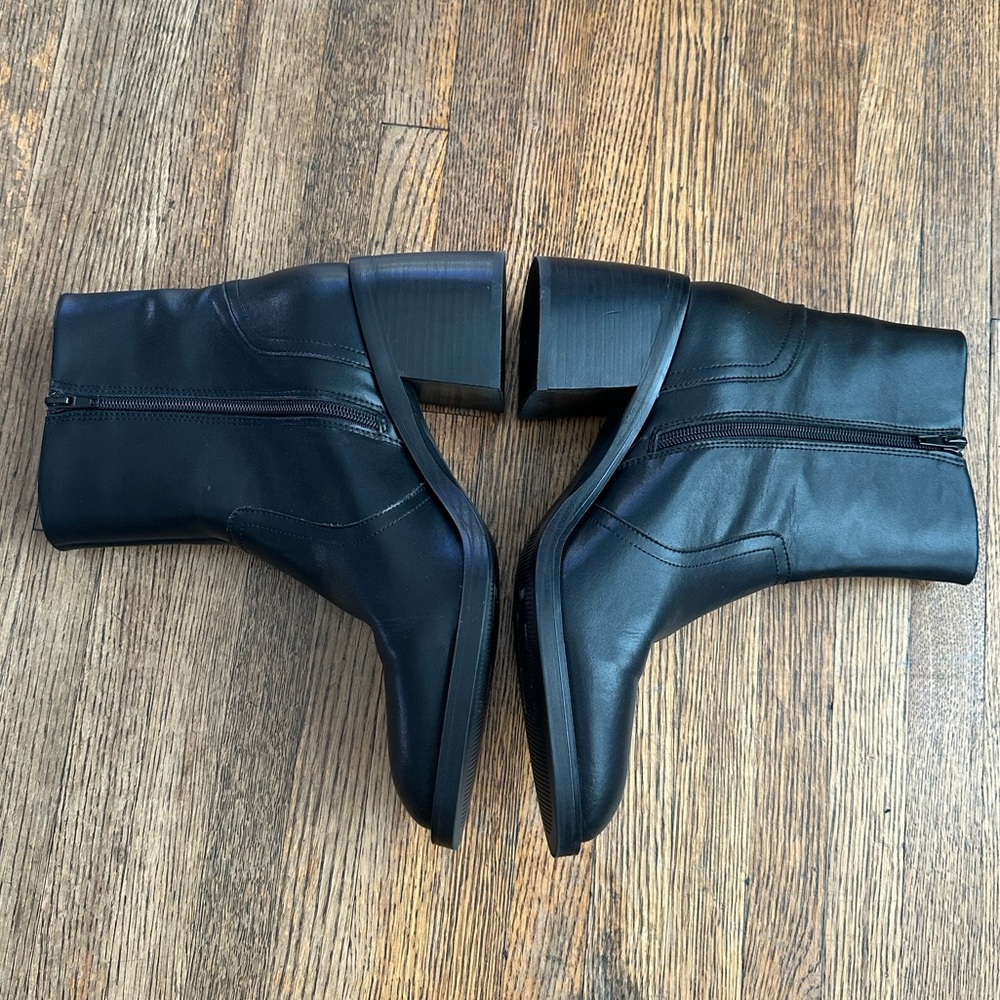 Steve Madden Phillie Block Heel Leather Boot Size 11 - Picture 5 of 7